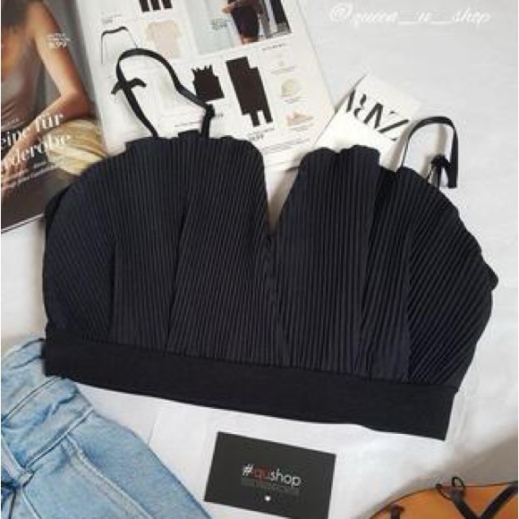 Zara Bloggers Fav Draped Crop Top, Size S - Picture 4 of 11